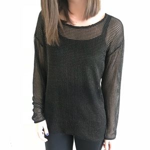 Mesh black sweater.